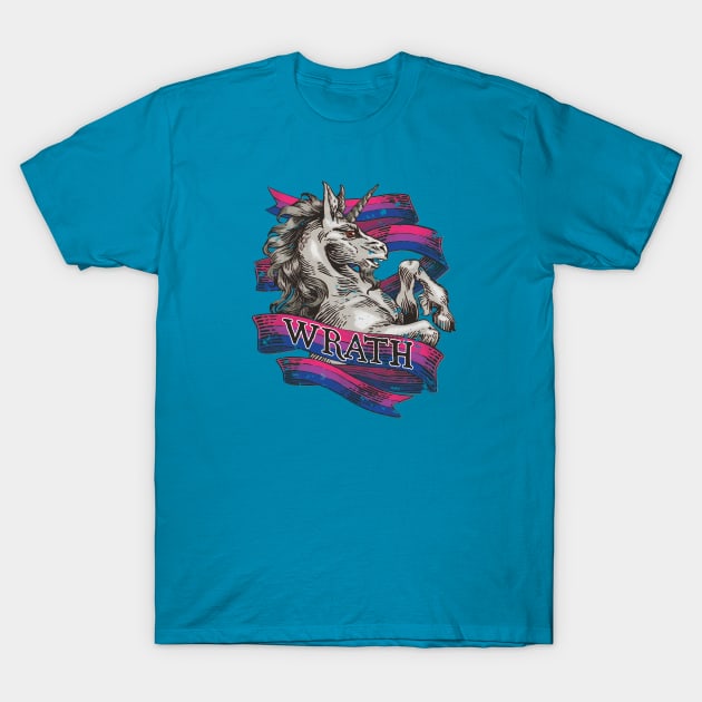 Wrath Unicorn – Bisexual Pride T-Shirt by Still Winter Craft